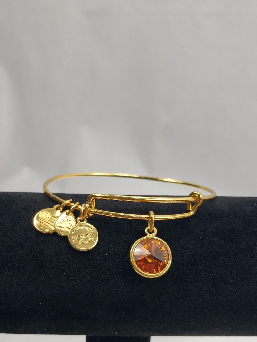 Alex and Ani Gold Tone Birthstone Bracelet